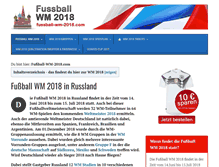 Tablet Screenshot of fussball-wm-2018.com
